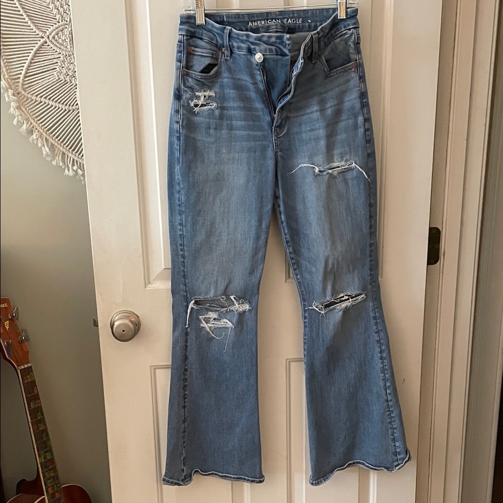 American Eagle Outfitters Women's Flare Jeans in Blue